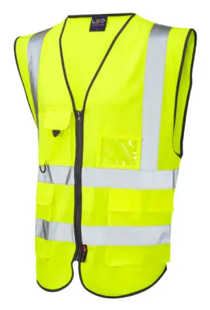 Executive Zip Front Hi-Vis Waistcoat - Yellow