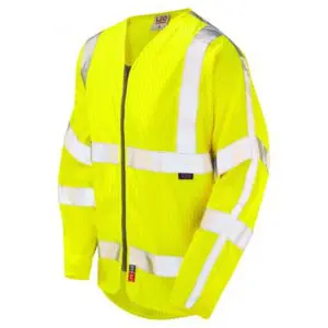 Hi-Vis Long Sleeve Zip Front Waistcoat