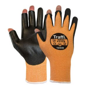 Traffi  Cut B PU 3 Digit Glove