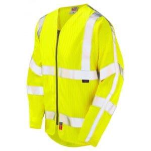 Hi-Vis Long Sleeve Zip Front Waistcoat
