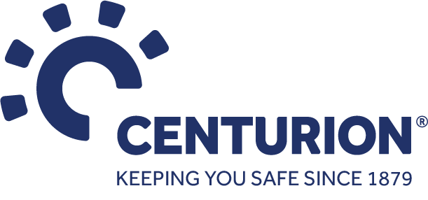 Centurion logo with tagline 2023 trans blue